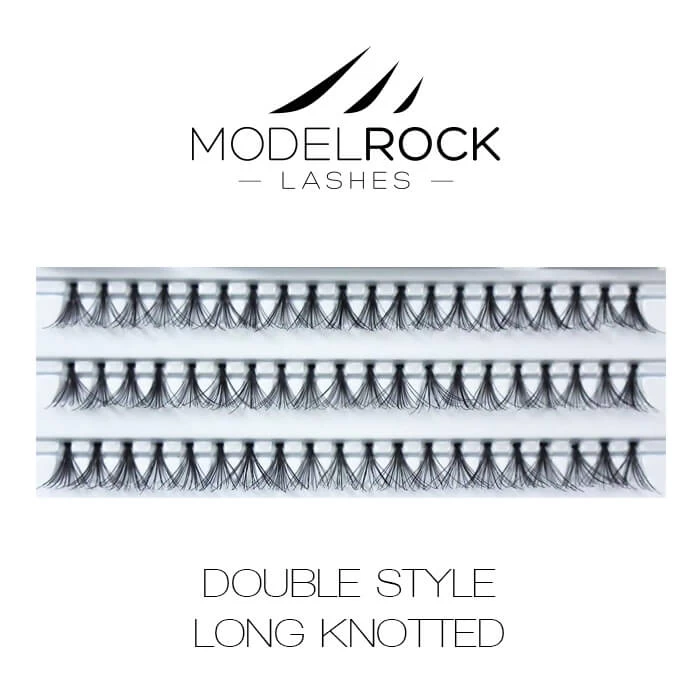 Modelrock Premium Lashes - Individual Double Style Long Knotted 1 Modelrock Premium Lashes - Individual Double Style Long Knotted