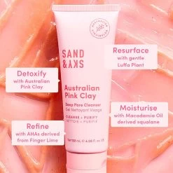 Sand & Sky Australian Pink Clay Deep Pore Cleanser 120ml -Care Product Shop SS12020 5